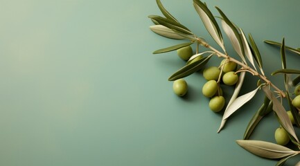 olive branch with fronds olives