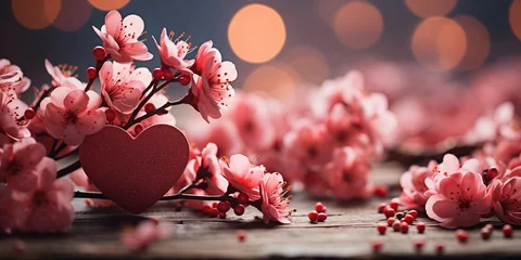 Fotobehang Heart background. Valentine's day, 14 february theme. Love and romance. © elenabdesign