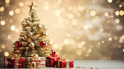 christmas tree and gifts