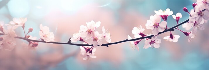 Obraz na płótnie Canvas spring flowers with bokeh effect on a blurry background,