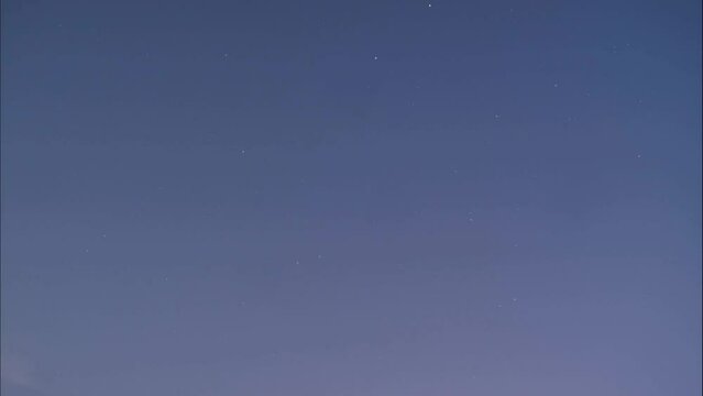 Starry sky, timelapse of the sky with stars, accelerated shooting of the movement of stars