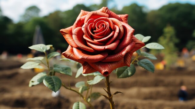 Beautiful Red Rose Flower Garden Background, Background Image, Desktop Wallpaper Backgrounds, HD