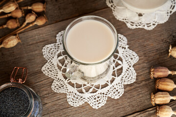 A cup of poppy seed milk