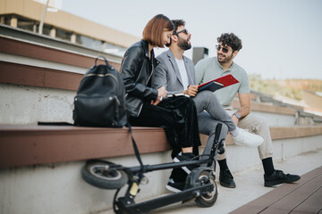 Obraz premium Successful Business Team Discussing Strategies for Urban Expansion and Financial Planning