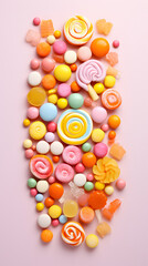 Fototapeta na wymiar candy wallpaper, candy, pile of candy, sweets, solorful candy