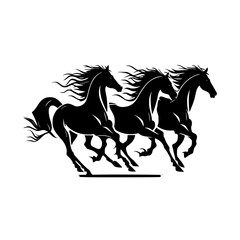 Horses silhouette SVG