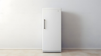 fridge standing on a wall, fridge, interior, kitchen fridge