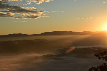 sunrise over the mountains