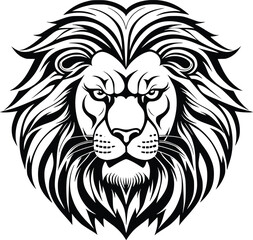 Vector illustration of a lion head mascot 