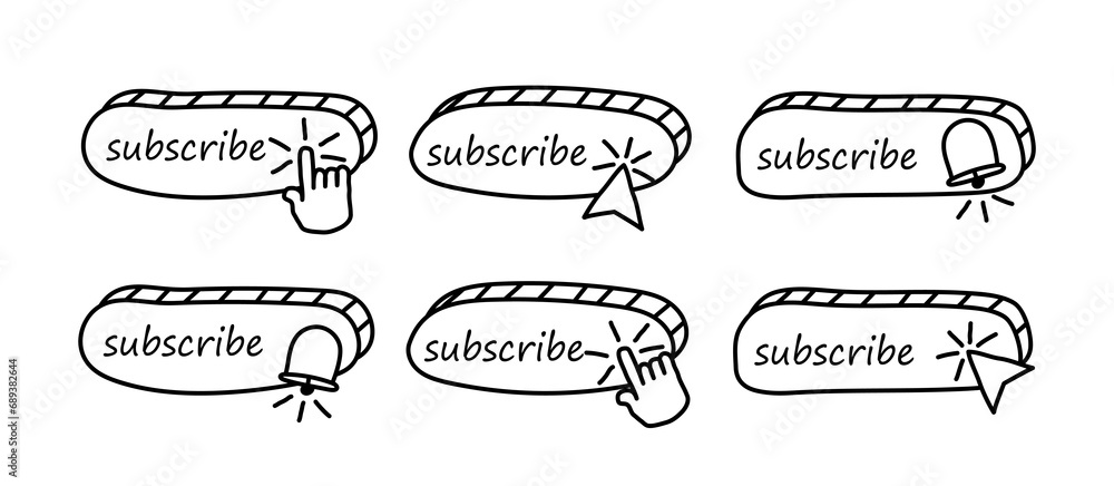 Poster set of vector modern web buttons in modern color