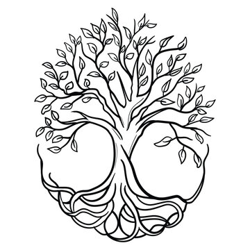 Tree of Life , Yggdrasil vector	
