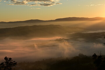 sunrise over the mountains