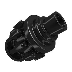 Metal abstract shape, 3d render © neurostructure