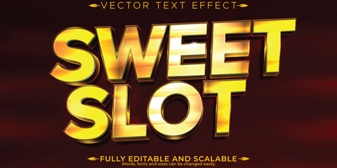 Casino text effect, editable slot and royal customizable font style.