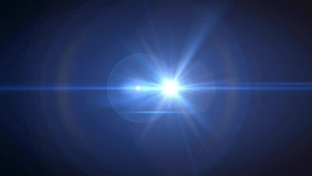 4k videos animation blue Volumetric light, light with fog. glare, sun.