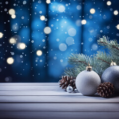 Fototapeta na wymiar christmas background with christmas tree and decorations