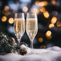 glasses of champagne