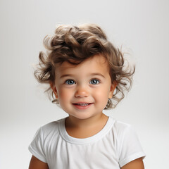 Naklejka premium portrait of a little child isolated