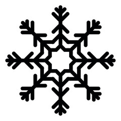 Isolated black christmas snowflake icon Vector