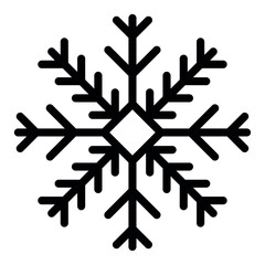 Isolated black christmas snowflake icon Vector