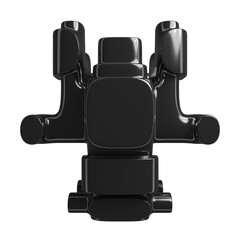 Metal abstract shape, 3d render