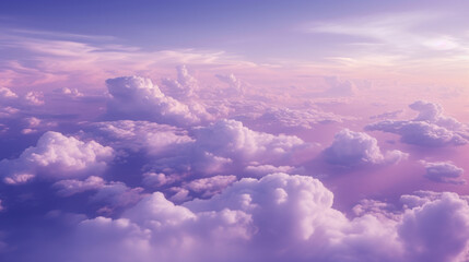 Fototapeta na wymiar Beautiful blue clouds as seen from stratosphere