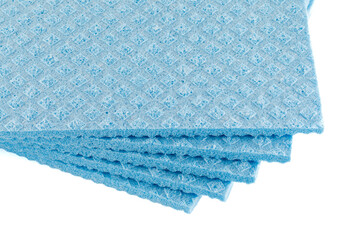 Sponge cloth for cleaning Isolated on white background. Kitchen wipe cloth. Cellulose sponges. Set...