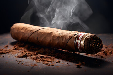 premium cigar, cigar company, tobacco, cigarillo, smoking, product photo - obrazy, fototapety, plakaty