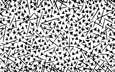 Grunge texture background with random shapes and lines in black and white