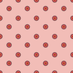Floral botanical texture pattern with rose and leaves. Seamless pattern can be used for wallpaper, pattern fills, web page background, surface textures.

