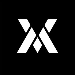 Letter VM or MV monogram logo design