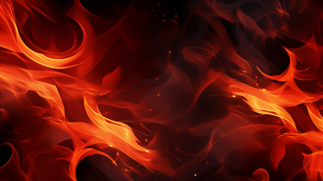 Blazing red fire and flames background banner or header for graphic element