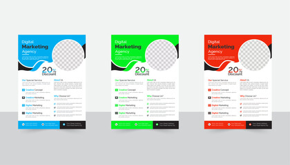 Creative Corporate & Business Flyer Brochure Template Design, abstract business flyer, Flyer Template Geometric shape used for business poster layout,