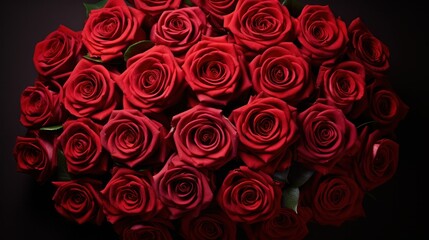 A breathtaking collection of synthetic red rose blooms, elegantly displayed and separated.