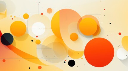 Fototapeta premium Background harmony of circles in warm tones