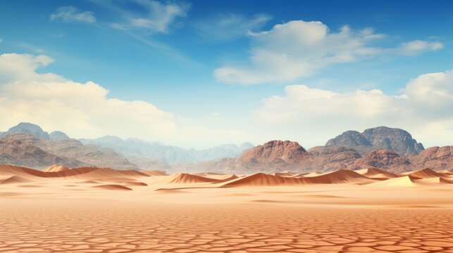 Desert with mountains UHD wallpaper © Ghulam