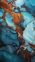 Naklejka premium Abstract Brown and Blue Sky Background Marble Texture, Luxury Wallpaper for Phone Covers and Book Covers. 