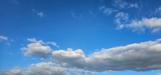 Isolated clouds in the sky