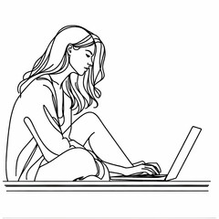 girl with a laptop.
