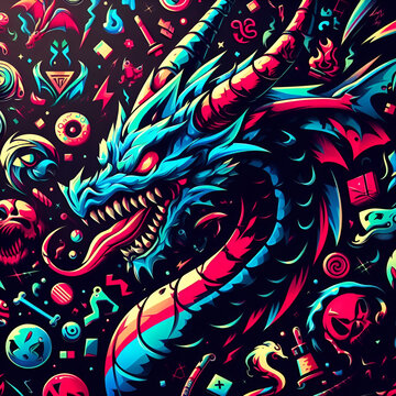 dragon cartoon design