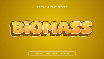 Brown and orange biomass 3d editable text effect - font style