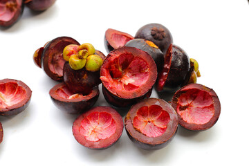 Fresh mangosteen peel. Mangosteen peel as a good cure for upset stomachs, inflammation on the skin,...