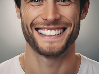 Naklejka premium close up of a man's smile