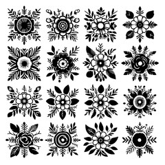 set of flower bundle