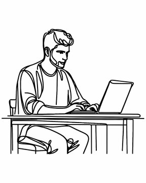 recommend clip art: person working on laptop
