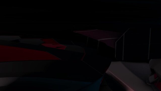 Lamborghini 3D animation. Lots of Lamborghinis in the garage of the future.