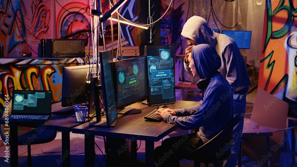 Poster hackers in hidden base excited after successfully getting past anti tamper measures implemented by c