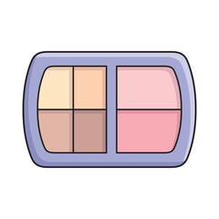 Eye shadow palette isolated vector illustration