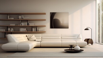 Sofa furniture and modern room design minimal