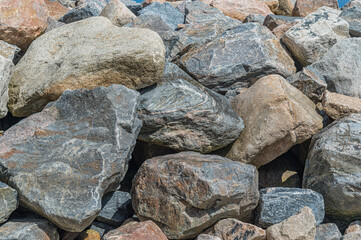 Background of rocks on the beach